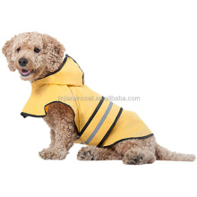 manufacturer custom waterproof reflective polyester pet clothes dog raincoat with hood